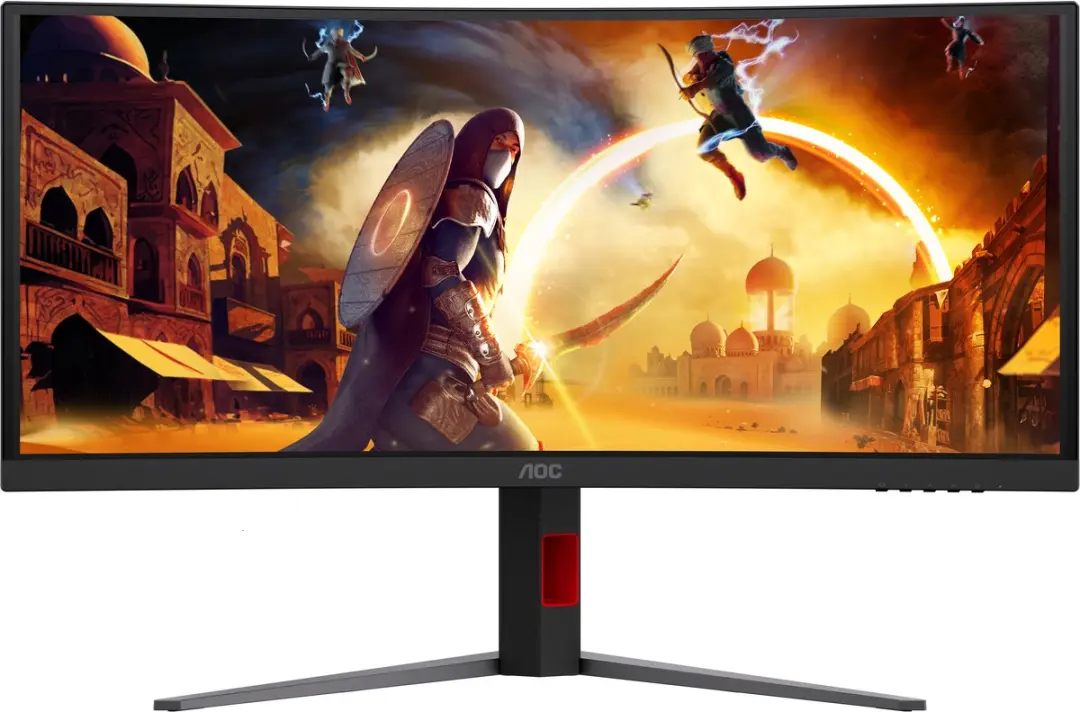 AOC G4 CU34G4ZCA Monitor 34" WQHD - 2x HDMI 2.1 - Zwart/Rood - afbeelding 2 van 6