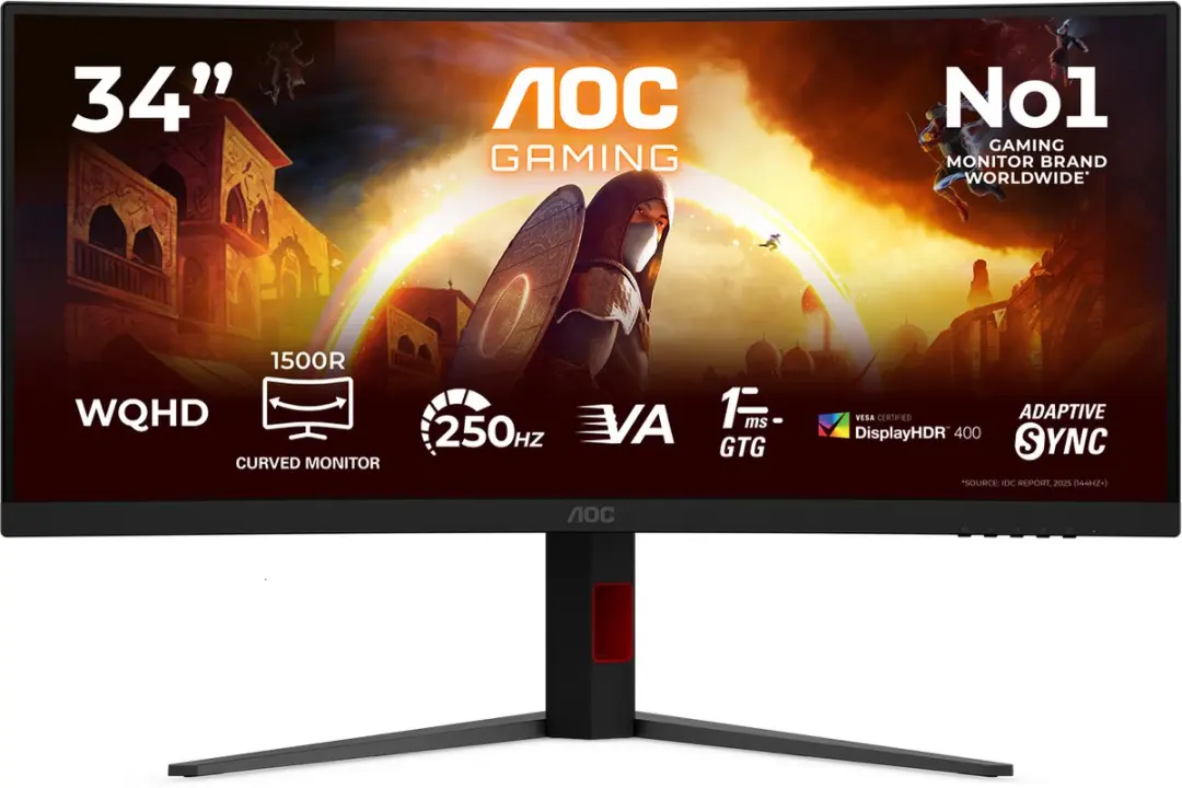 AOC G4 CU34G4ZCA computer monitor 86,4 cm (34") 3440 x 1440 Pixels Wide Quad HD