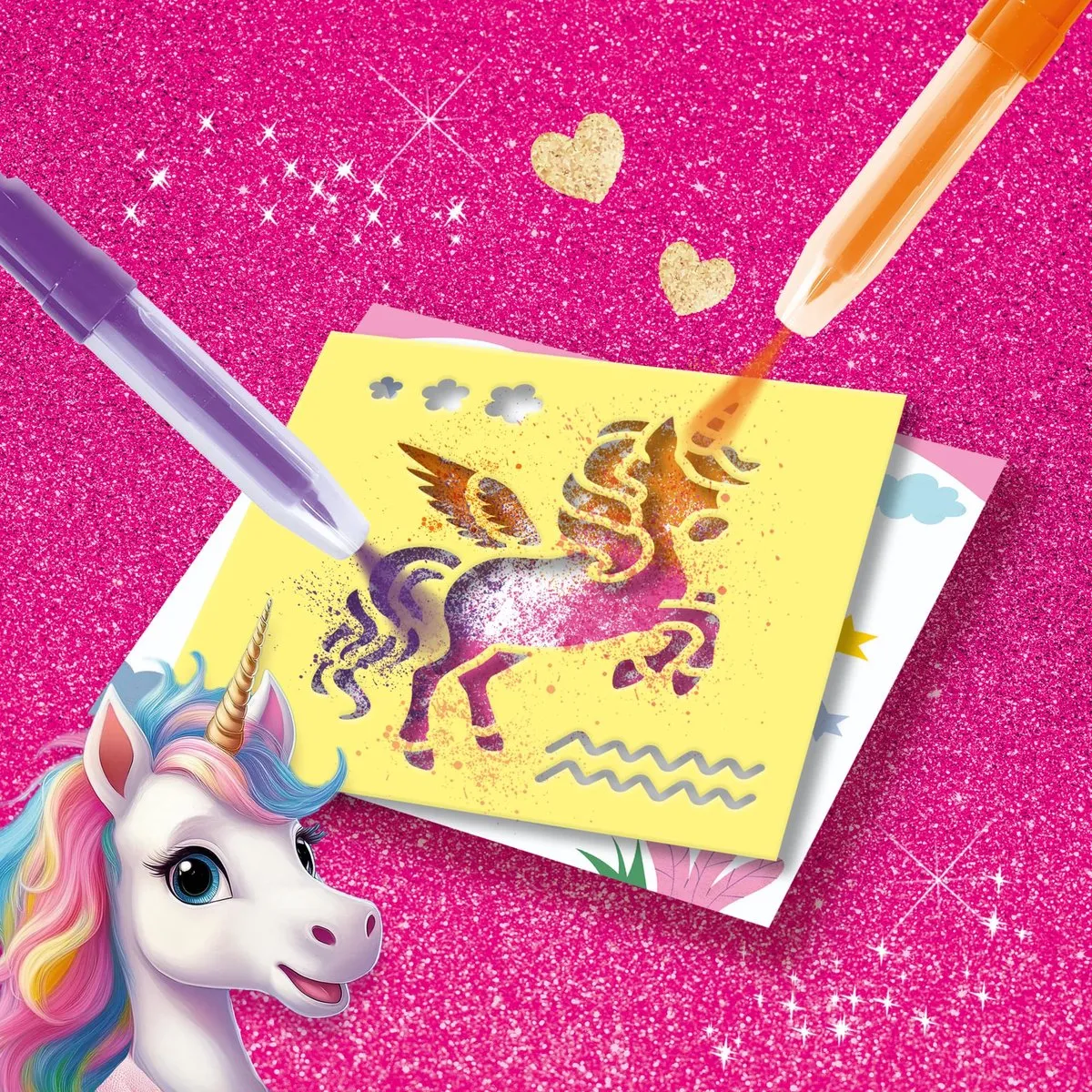 SES Creative Unicorn Blow Airbrush Pens - 12 Stuks - Wasbaar