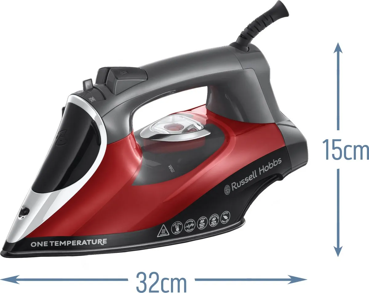 Russell Hobbs 25090-56 Strijkijzer - 2600W - Rood - afbeelding 6 van 6