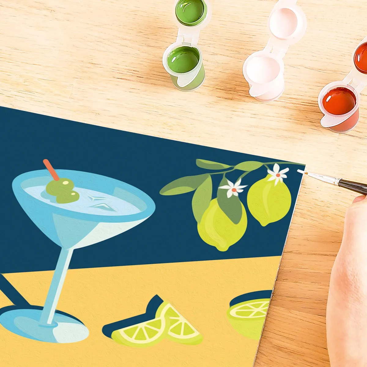 Ravensburger Schilderen op Nummer Citroen Canvas 20x20cm - Meerkleurig