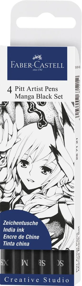Faber-Castell Pitt Artist Pen Manga 4-delig FC-267121