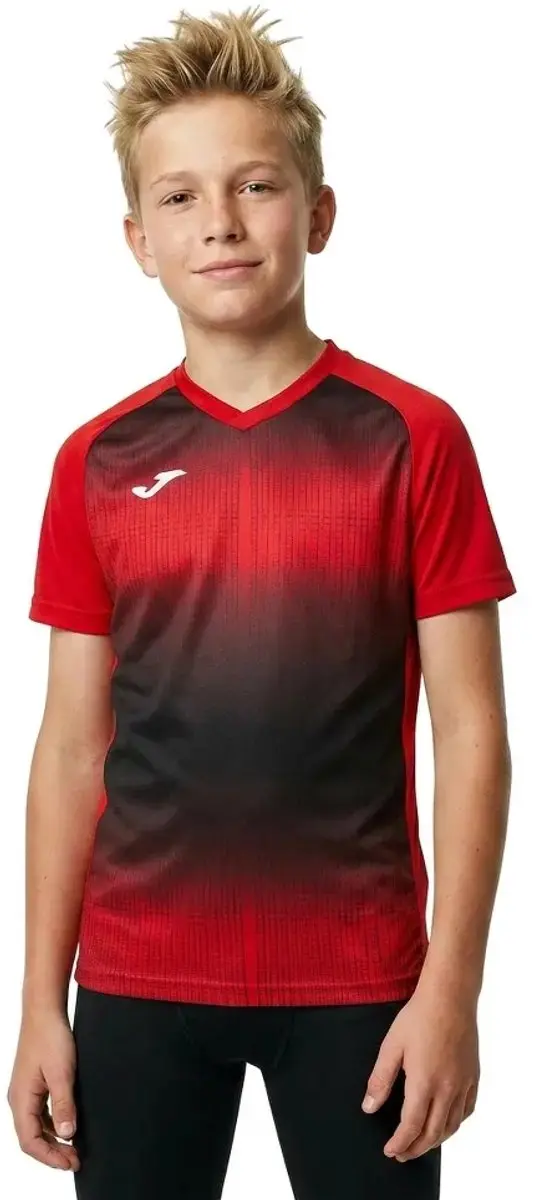 Joma Tiger V T-shirt - 146/152cm - Rood/Zwart