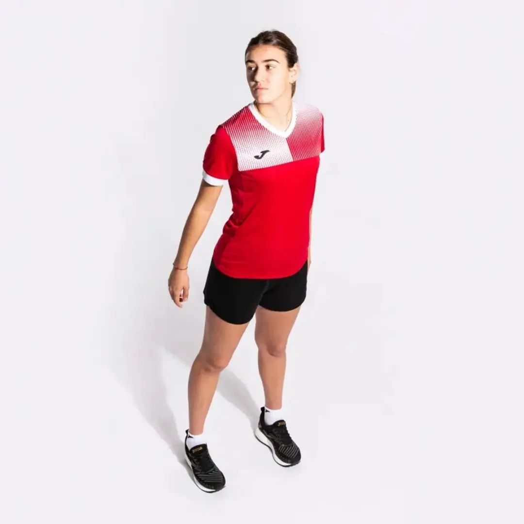 Joma Eco Supernova Dames T-shirt - Rood/wit - S