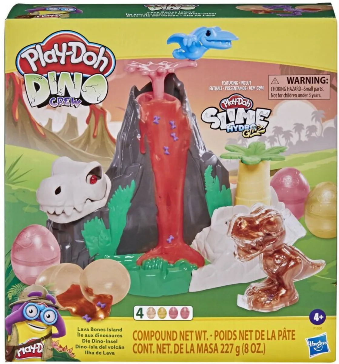 Hasbro Play-Doh Slime Hydro Glitz Dino Vulkaan