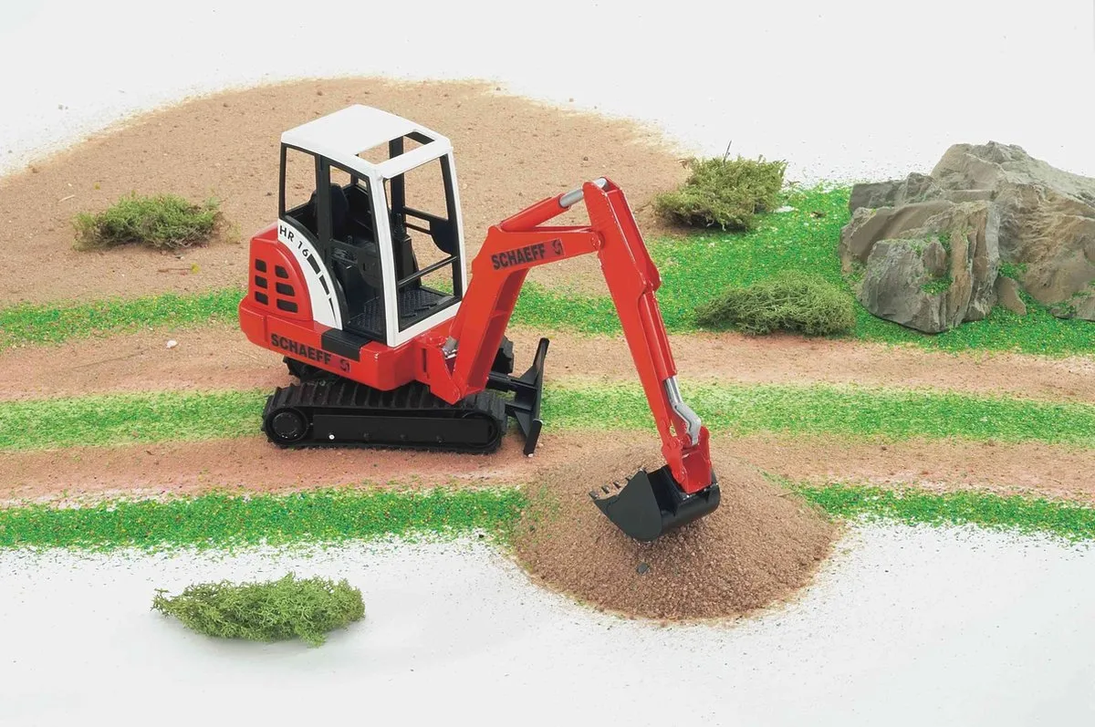 Bruder 2432 Schaeff Mini Baggerkraan - Rood