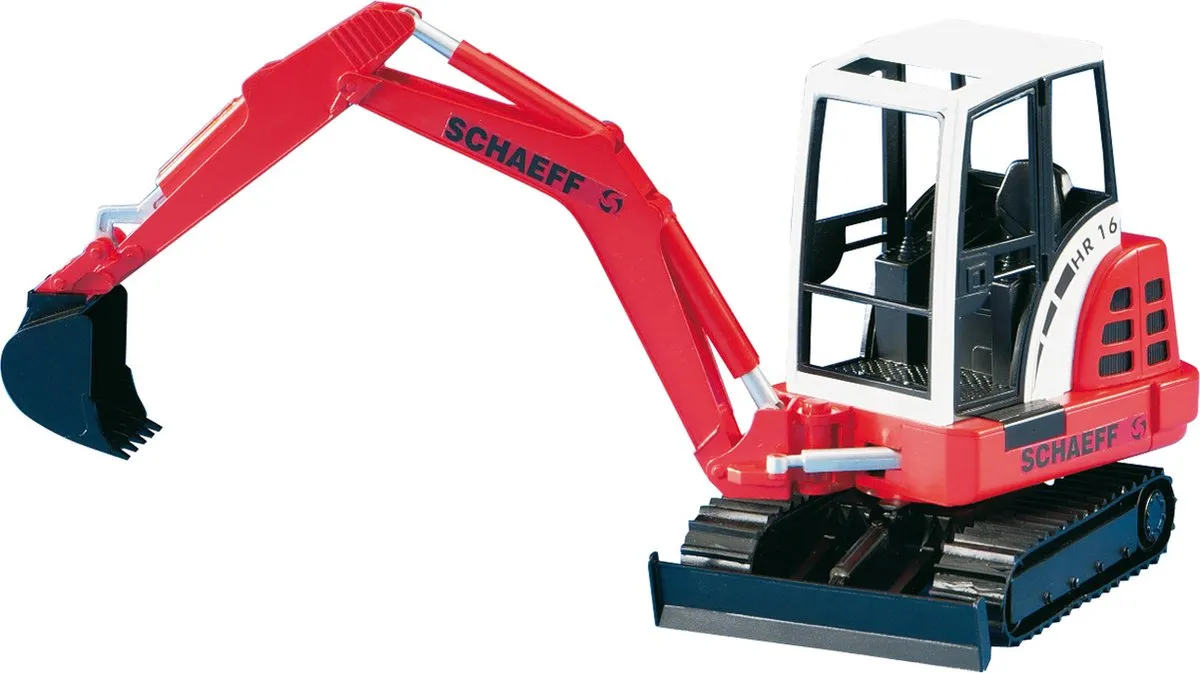 Bruder 2432 Schaeff Mini Baggerkraan - Rood