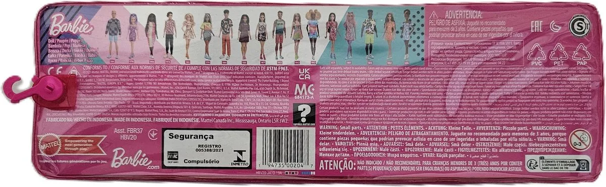 Barbie Fashionista HBV20 Pop - Roze - afbeelding 6 van 6