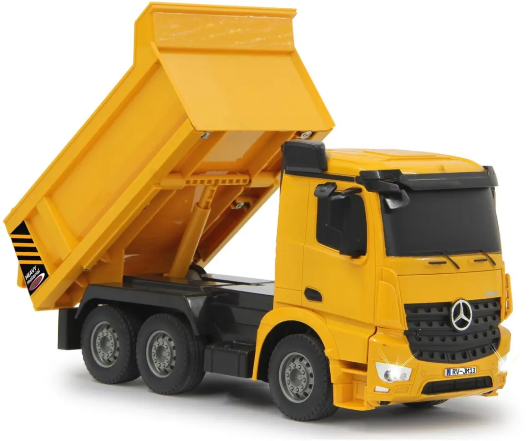 Jamara RC Vrachtwagen Mercedes Arocs Kiepwagen Geel 1:26 - 2,4GHz