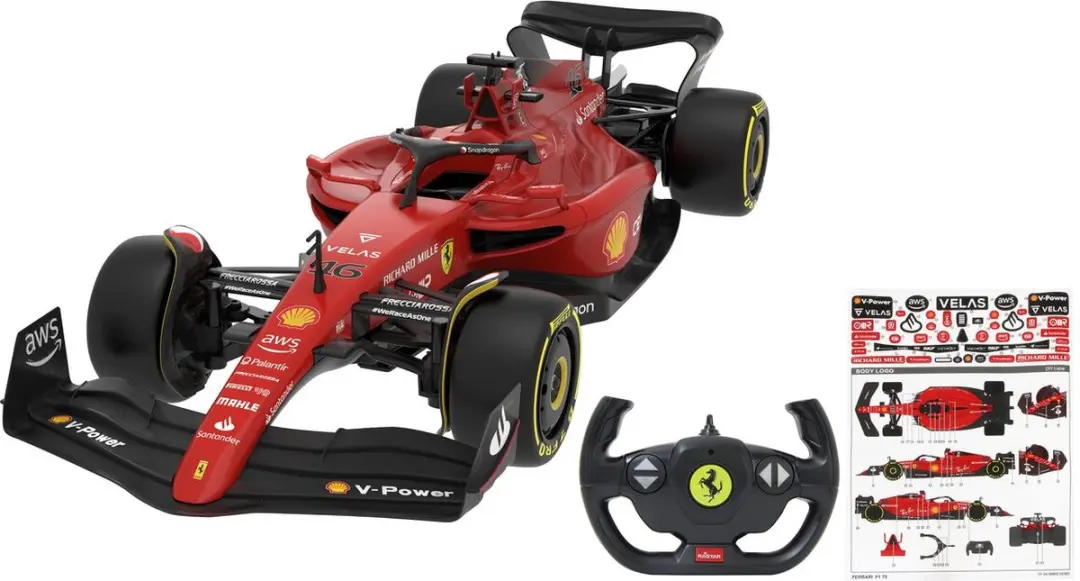 Jamara Ferrari F1-75 RC Auto 1:12 - Rood - afbeelding 6 van 6