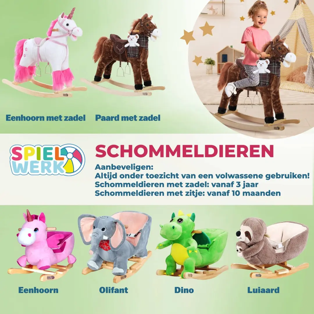 Deuba Hobbelfiguur Eenhoorn Stijgbeugel - MPN 105493 - Wit/Roz - afbeelding 4 van 6