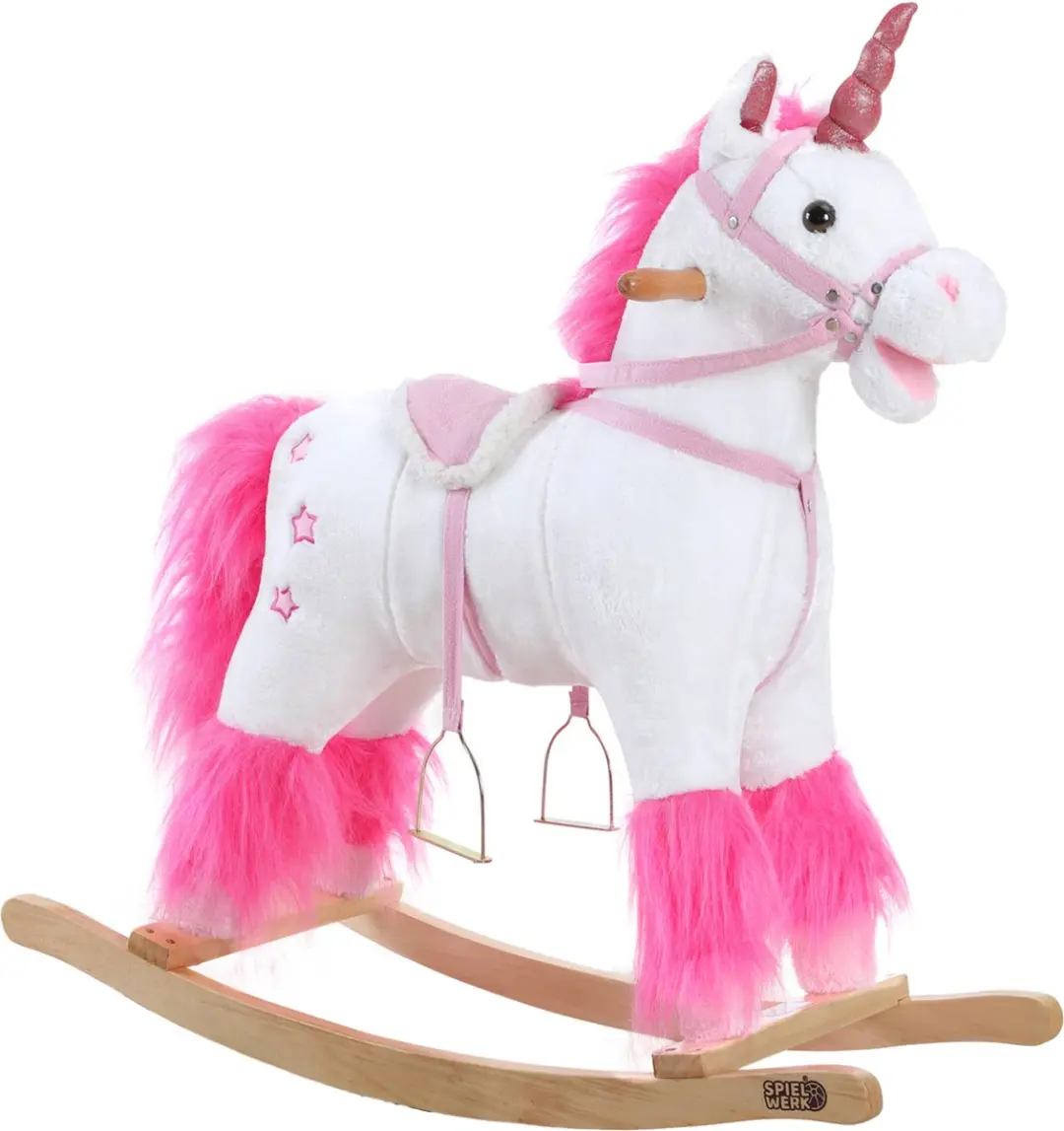 Deuba Hobbelfiguur Eenhoorn Stijgbeugel - MPN 105493 - Wit/Roz - afbeelding 6 van 6