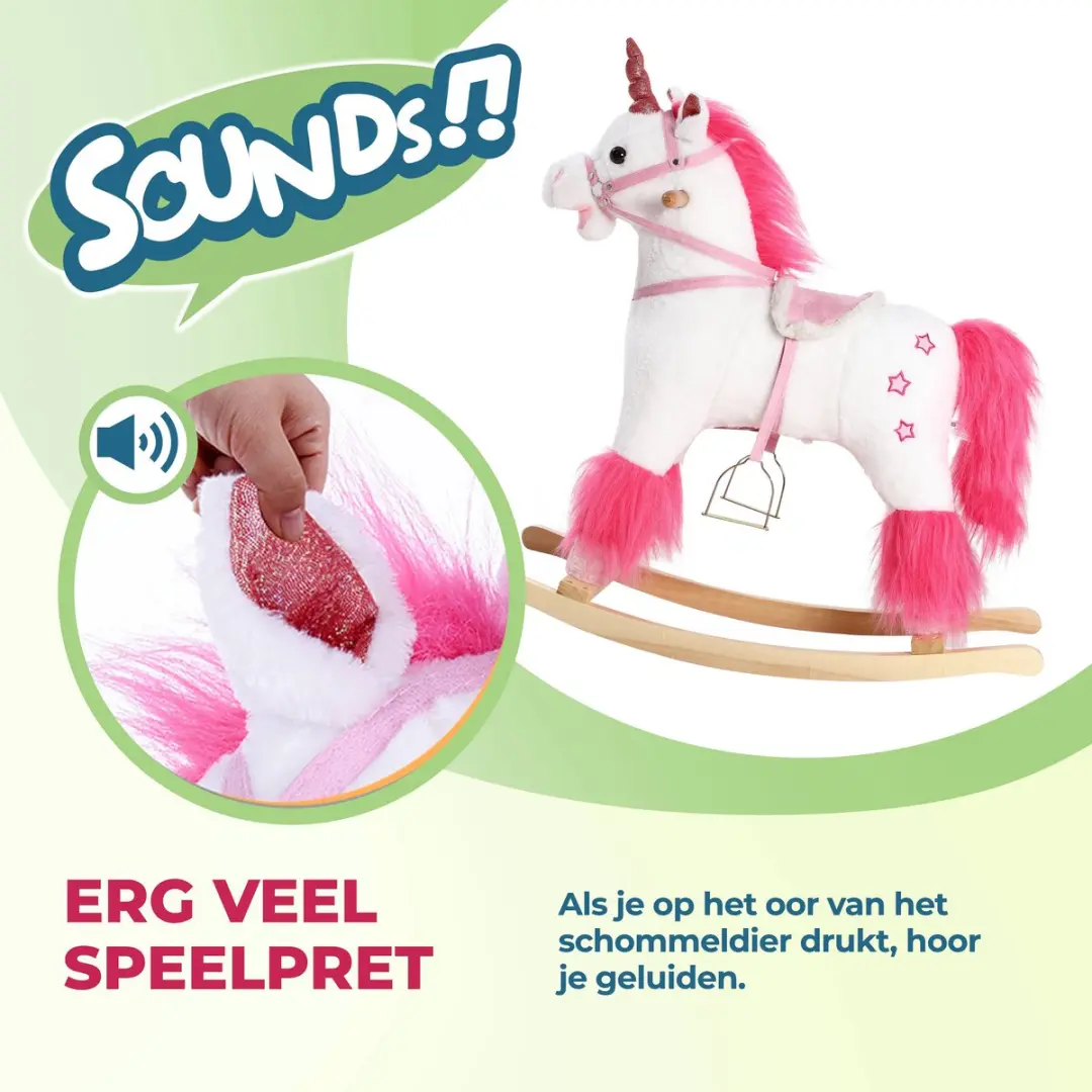 Deuba Hobbelfiguur Eenhoorn Stijgbeugel - MPN 105493 - Wit/Roz - afbeelding 5 van 6