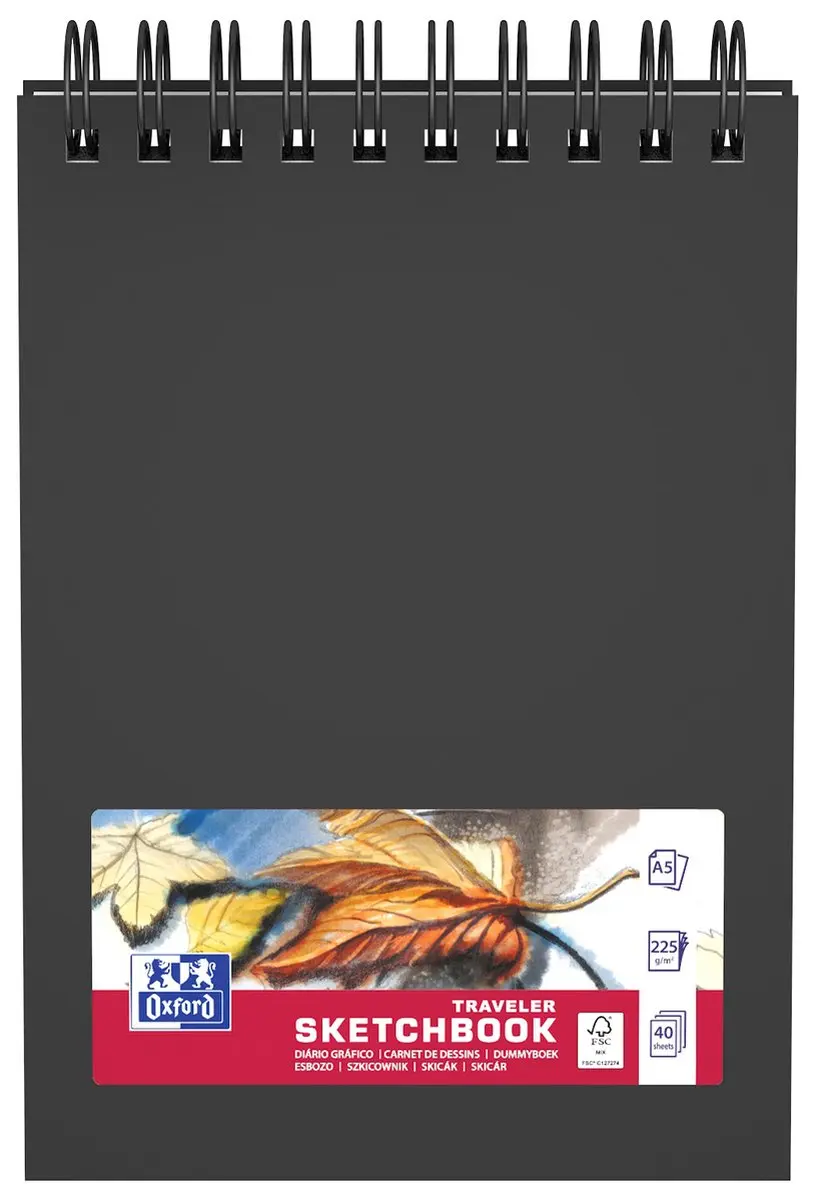 Schetsboek oxford mix media a5 40 vel spiraal