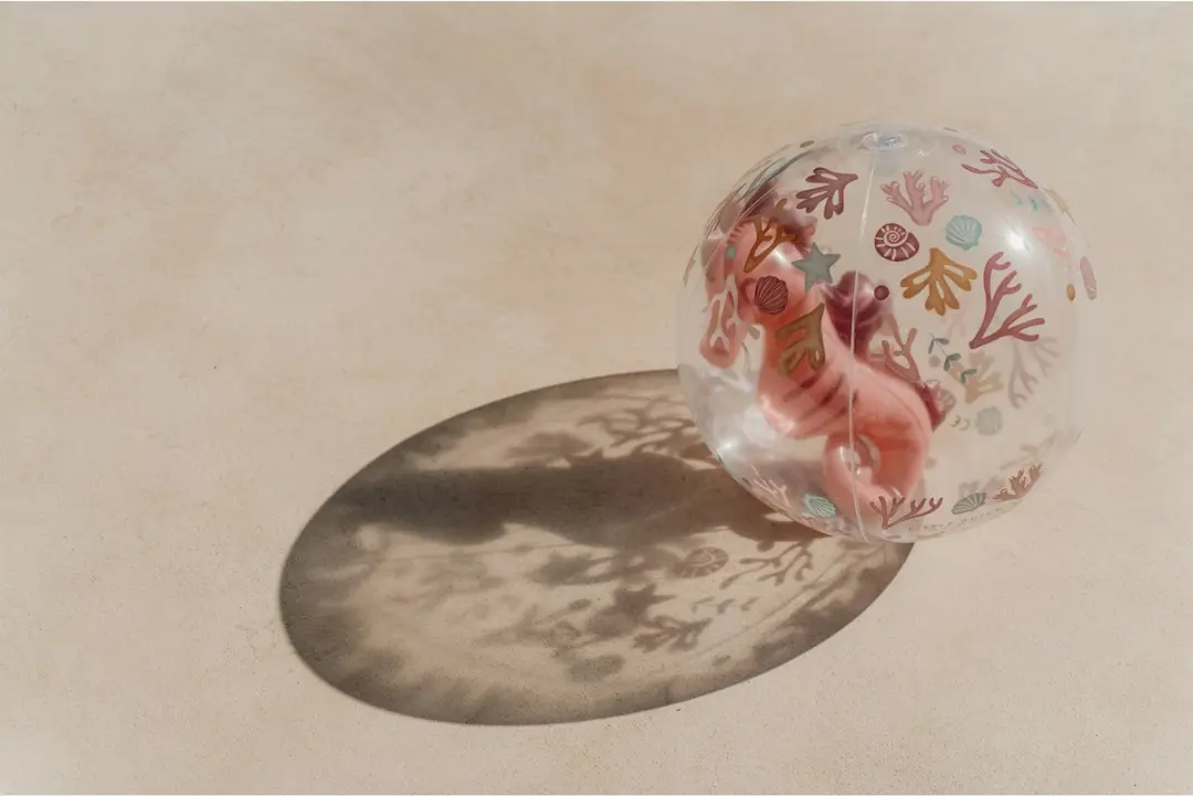 Little Dutch Strandbal 3D Ocean Dreams - Roze
