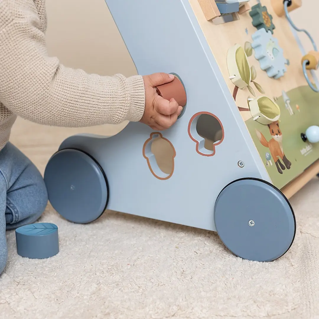 Little Dutch Activiteiten Loopwagen Forest Friends - Blauw - afbeelding 2 van 6