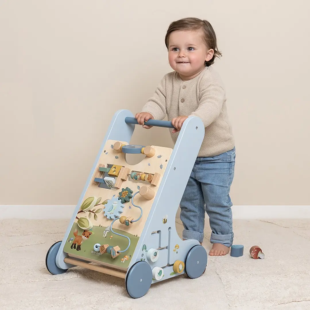 Little Dutch Activiteiten Loopwagen Forest Friends - Blauw - afbeelding 3 van 6