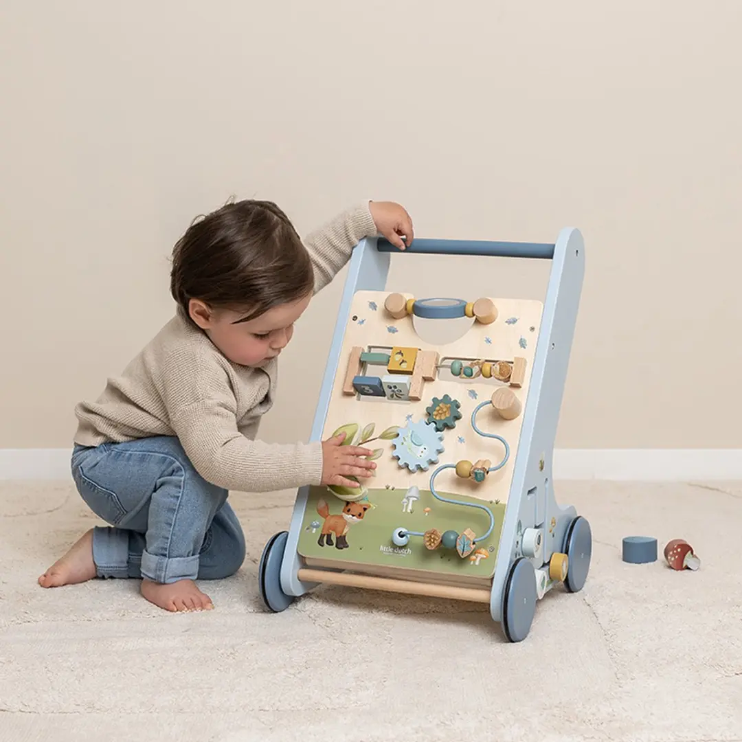 Little Dutch Activiteiten Loopwagen Forest Friends - Blauw - afbeelding 4 van 6