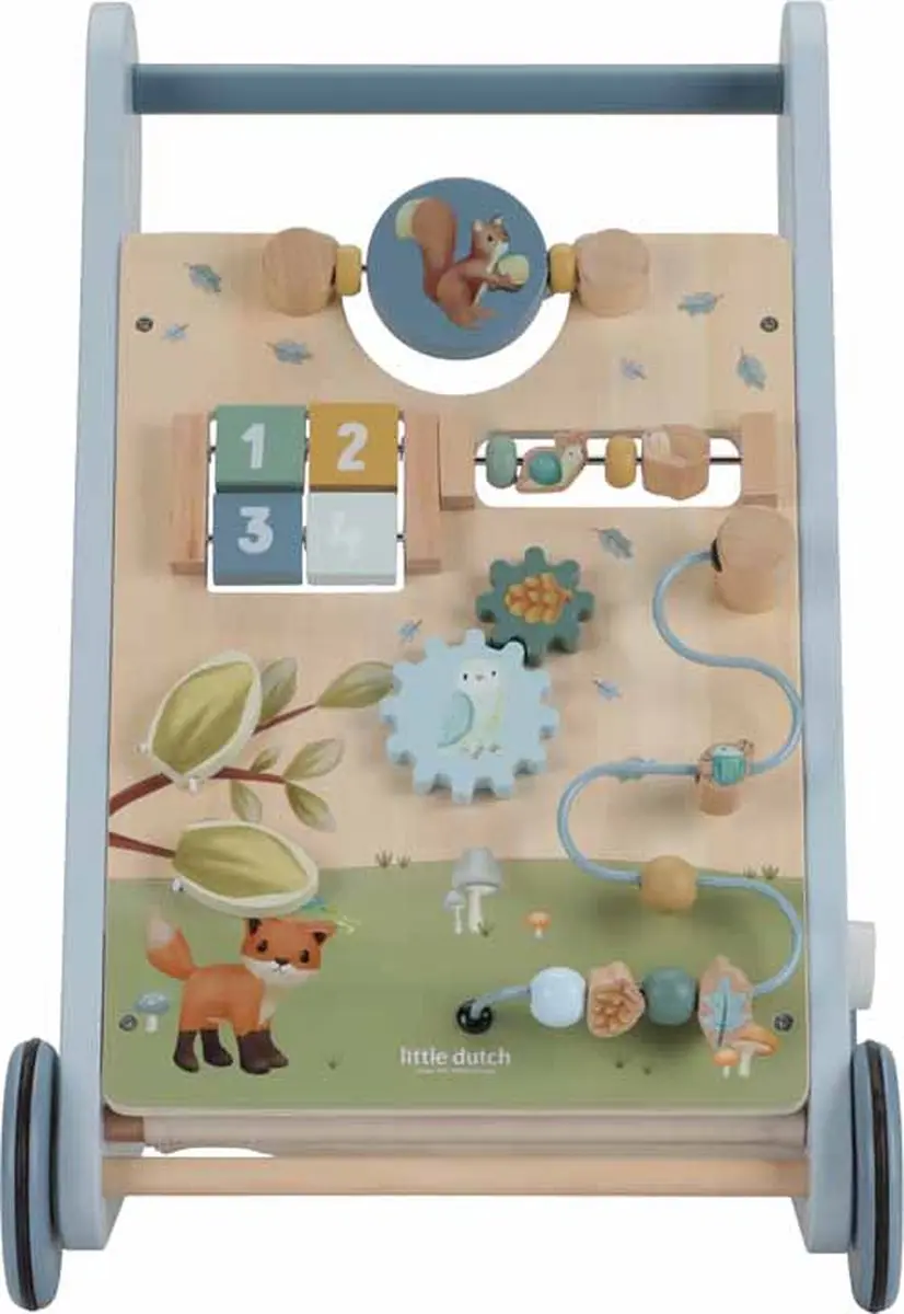 Little Dutch Activiteiten Loopwagen Forest Friends - Blauw - afbeelding 6 van 6