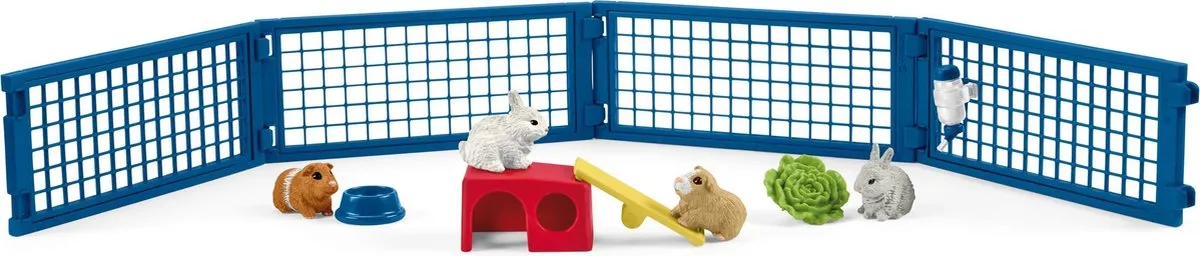 Schleich Farm World Tehuis voor Konijntjes en Cavia's 42500 - 14-delig