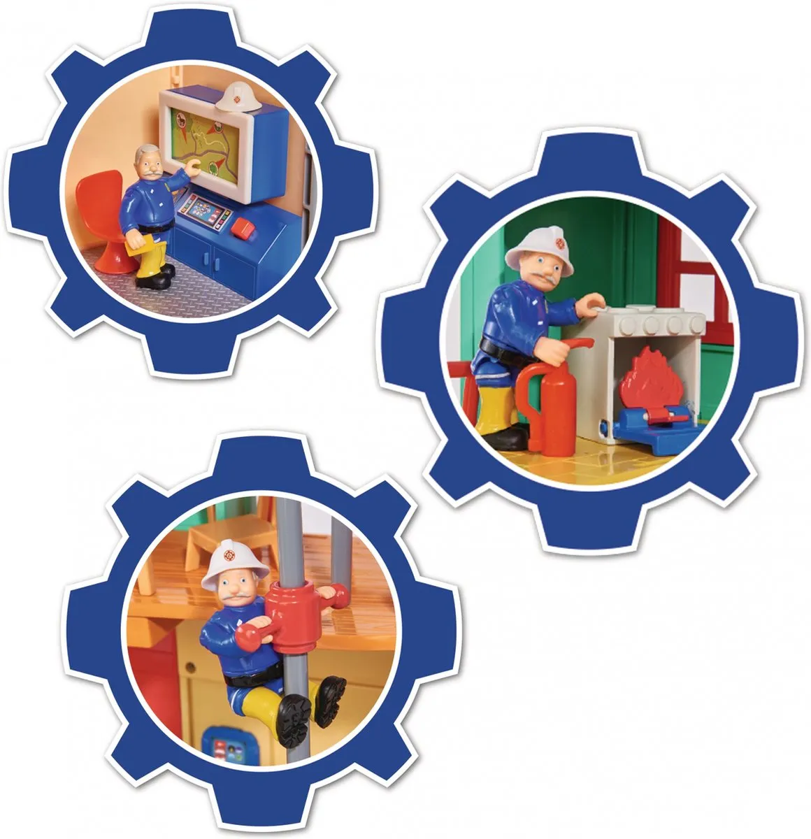 Smoby Sam de Brandweerman Brandweerkazerne - 4x AA - Bonte kleuren