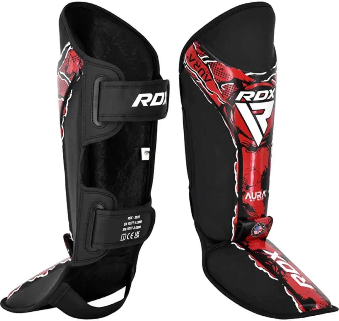 RDX Sports Scheen-Wreefbeschermer Aura F17 Zwart Met Rood