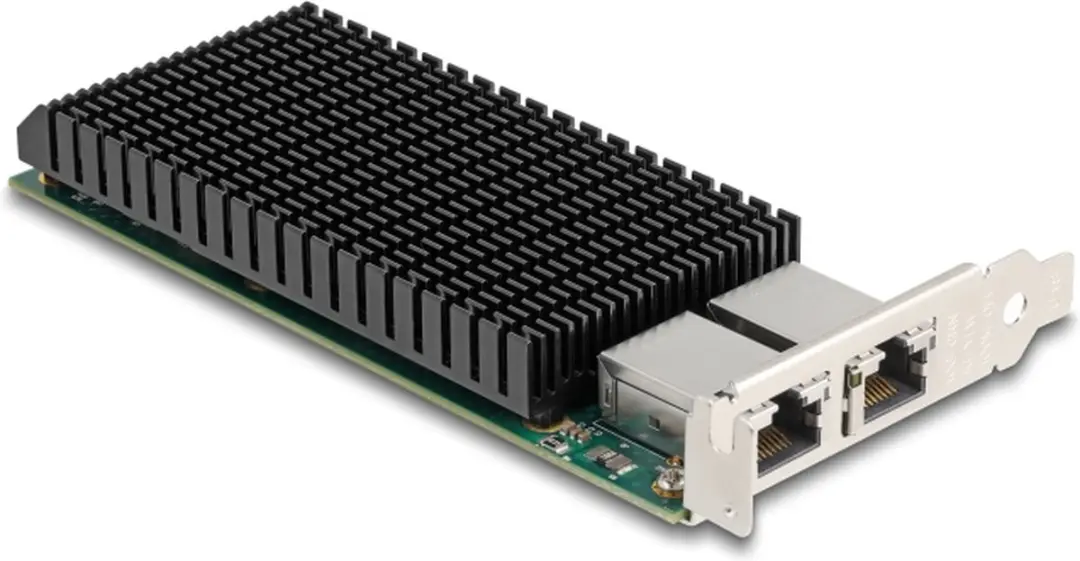 Delock PCI Express x8 Kaart 2x RJ45 10Gbps X540 - Zwart - afbeelding 3 van 4