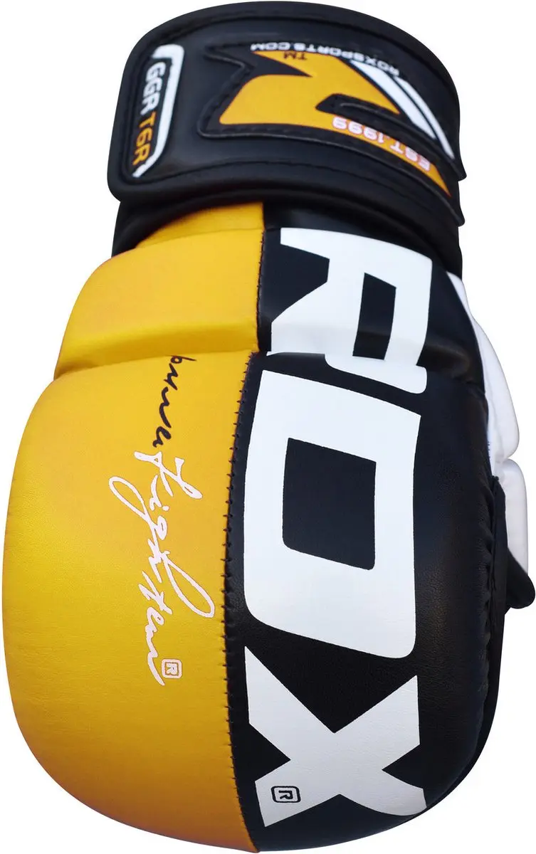 RDX Sports T6 Plus MMA Handschoenen 12oz - Geel - Maat L