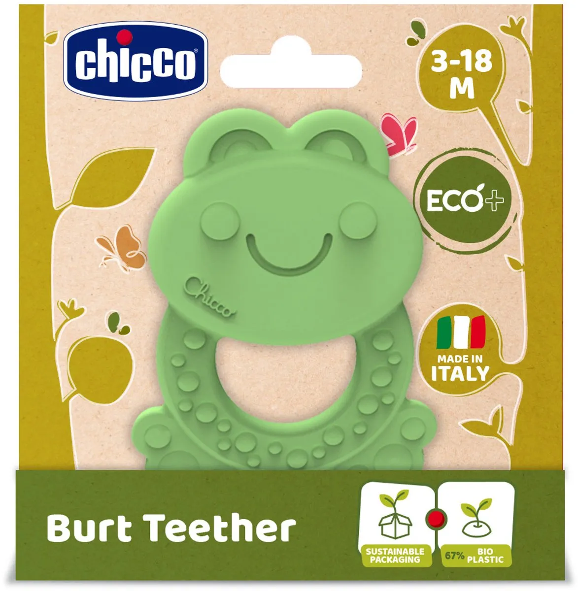 Chicco ECO+ Kikker Bijtring Groen - afbeelding 2 van 2
