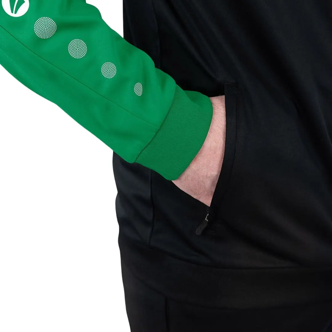 Jako Sonic Polyestervest Heren S - Zwart/Groen