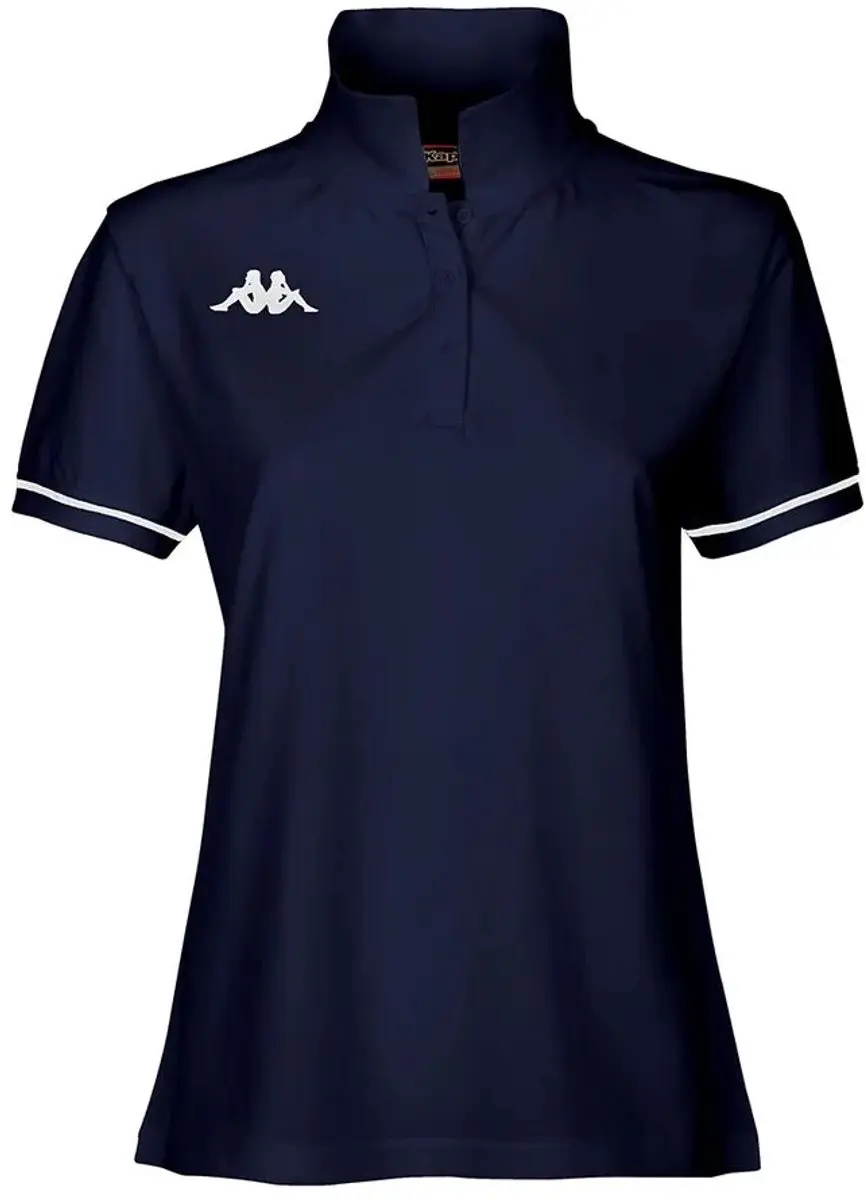 Kappa Barla Korte Mouw Poloshirt Blauw L Vrouw