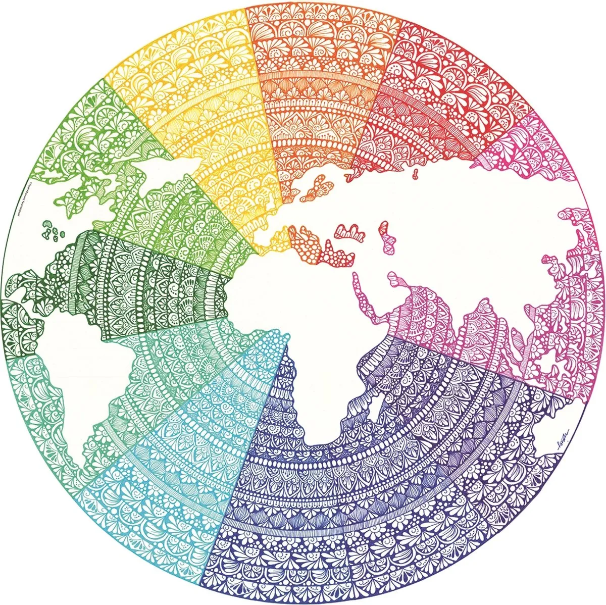 Ravensburger Round Puzzle Circle of Colors 500 Stuks - Multicolor