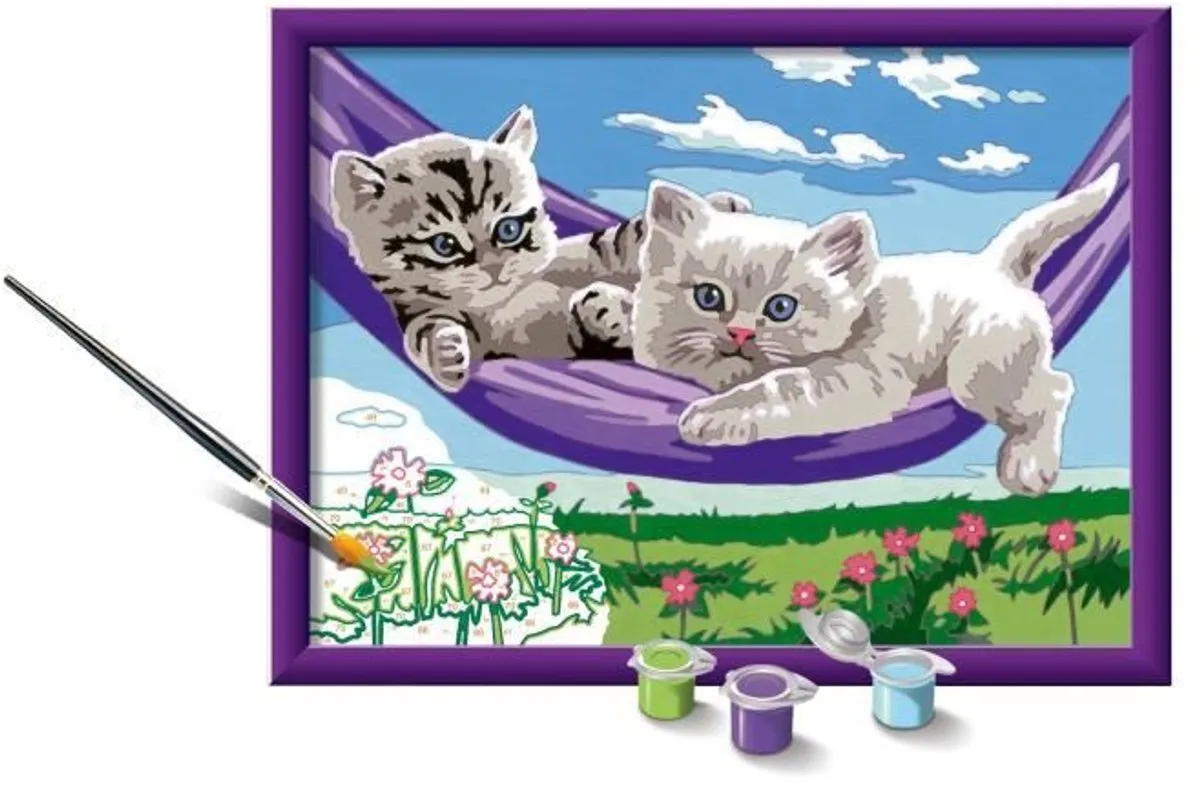 Ravensburger CreArt Kids Kittens in de Hangmat Verfset 18x24cm - 25828