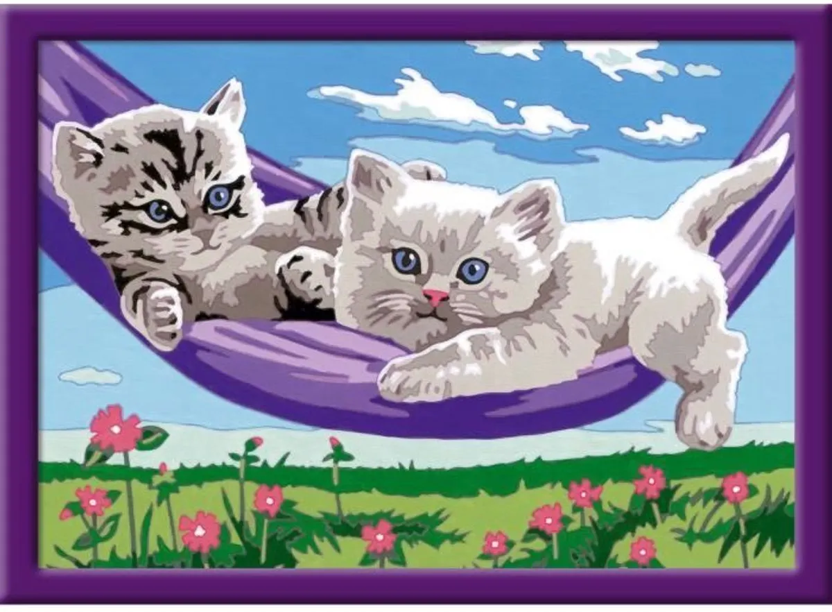 Ravensburger CreArt Kids Kittens in de Hangmat Verfset 18x24cm - 25828