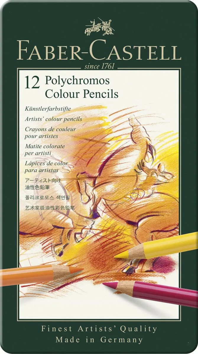 Faber-Castell Polychromos Kleurpotloden 12 Stuks - FC-110012