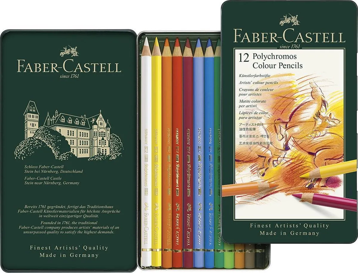 Faber-Castell Polychromos Kleurpotloden 12 Stuks