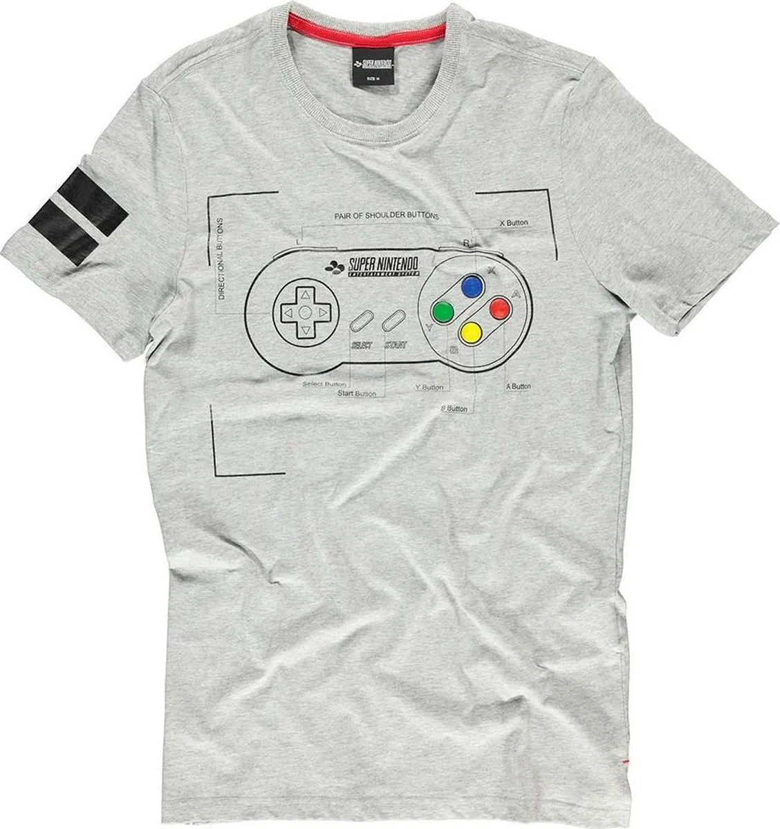 Nintendo Heren T-shirt Super Power Grijs