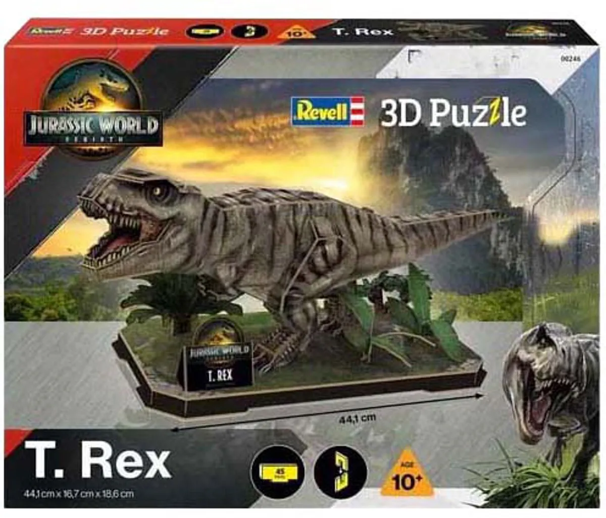 Revell Jurassic World Rebirth T.Rex 3D Puzzel - 45 Stukjes - Multi