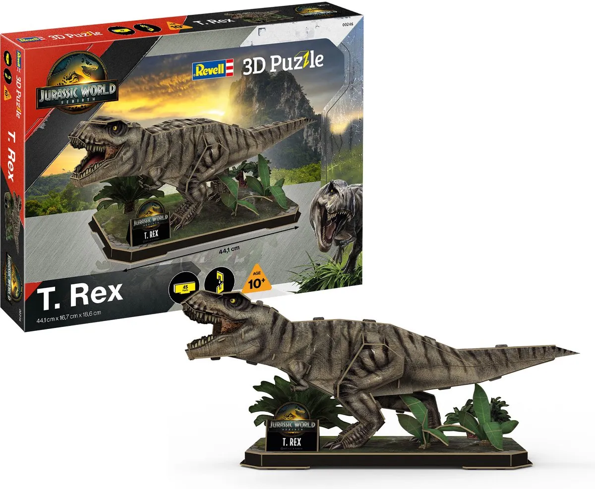 Revell Jurassic World Rebirth T.Rex 3D Puzzel - 45 Stukjes - Multi