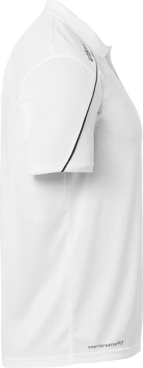 Uhlsport Stream 22 Heren Polo - L - Wit/Zwart