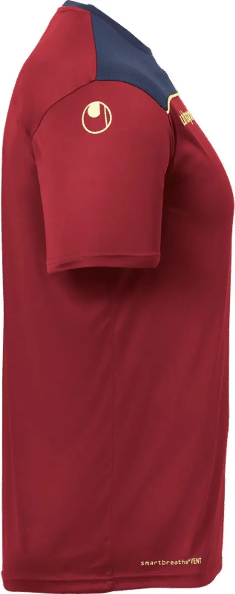 Uhlsport Offense 23 T-Shirt Kinderen - Bordeaux/Marine/Fluogeel 152
