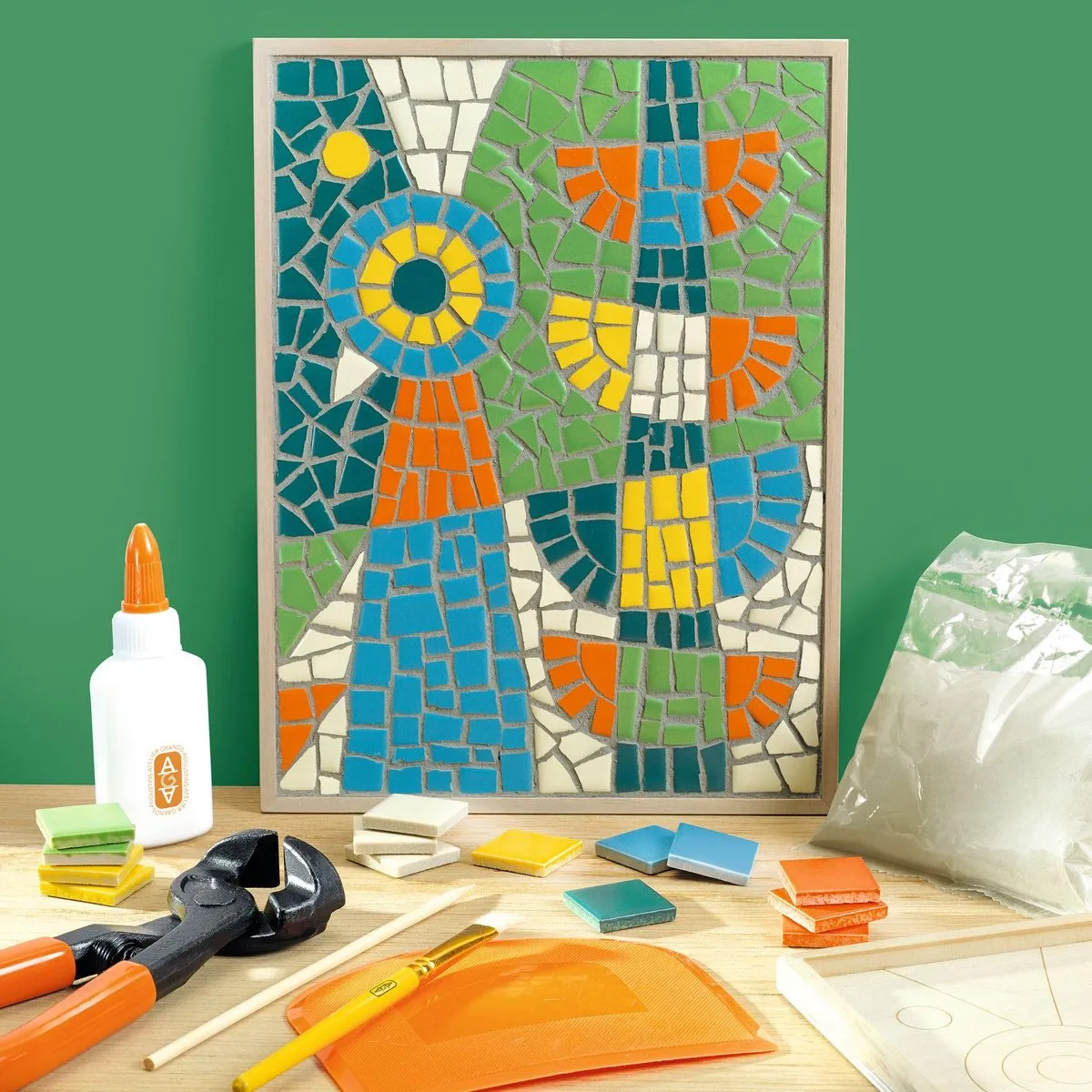 Djeco Mozaïek Atelier Houten Inlegplaat - Multicolor