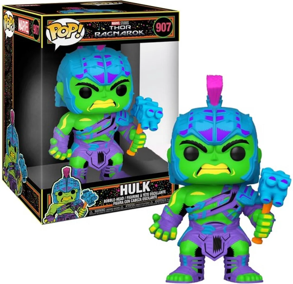 Funko Marvel Thor Ragnarok Gladiator Hulk Blacklight Pop #907 - Multicolor