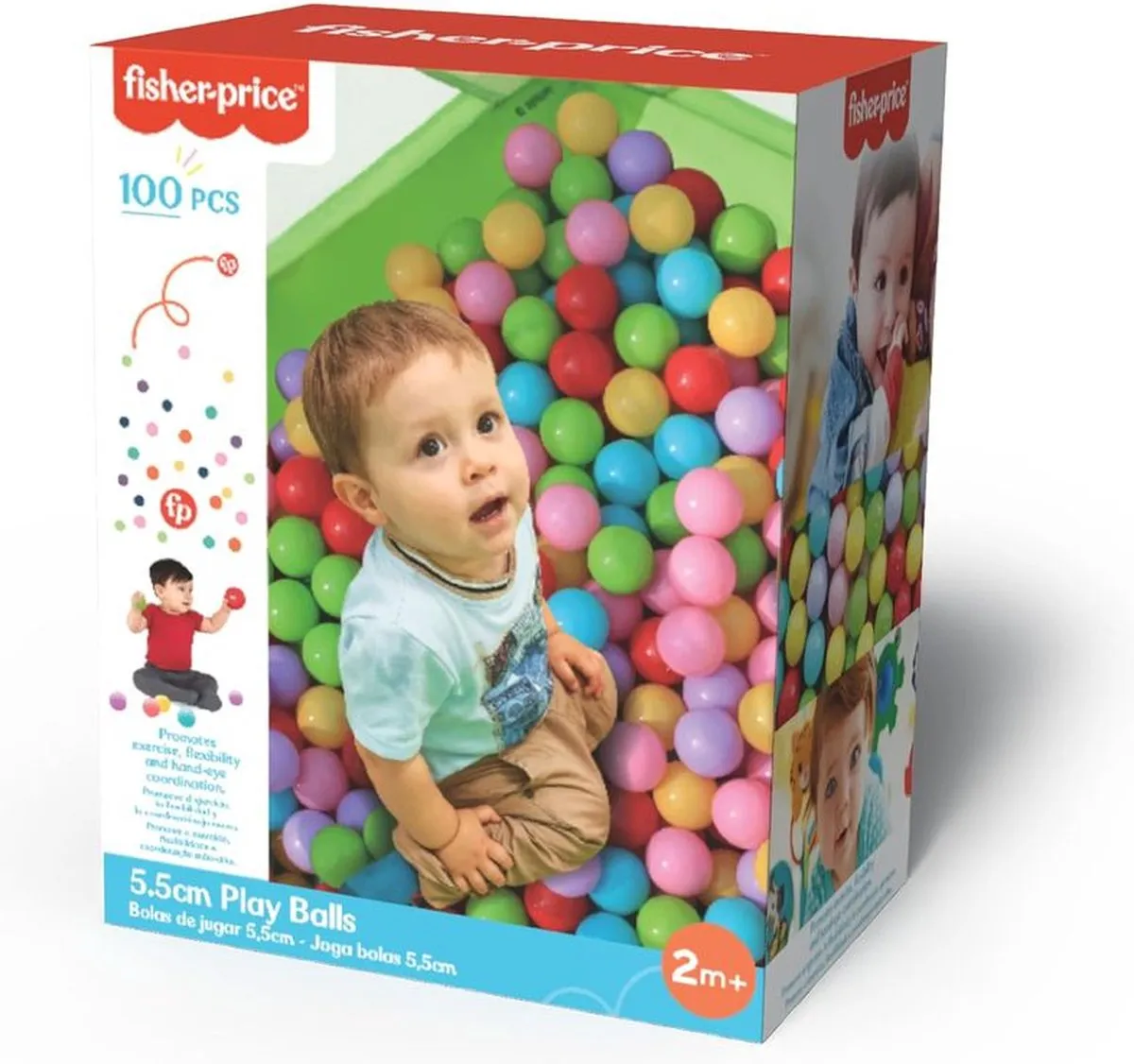Fisher-Price - 100 Ballen - Ballenbak Ballen of Zwembad - Voor Ballenbak - Verschillende Kleuren