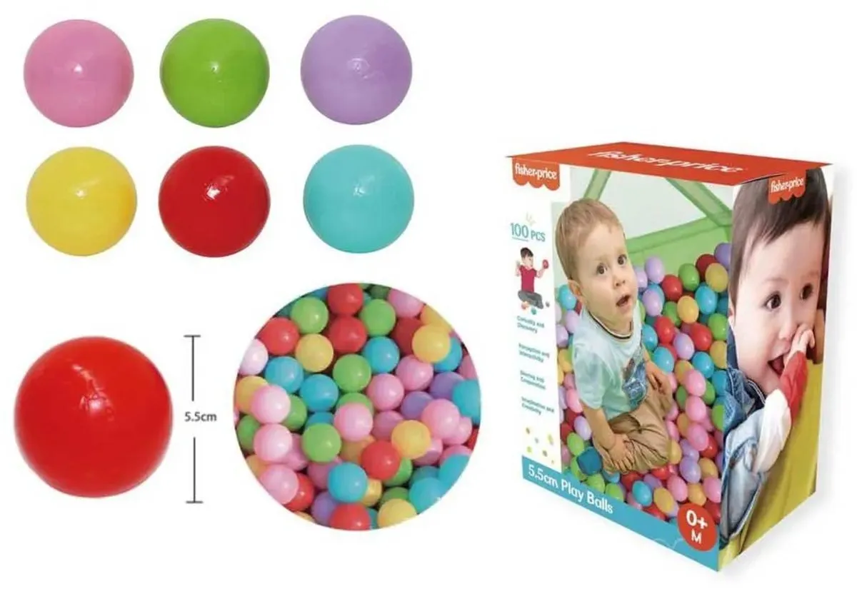 Fisher-Price - 100 Ballen - Ballenbak Ballen of Zwembad - Voor Ballenbak - Verschillende Kleuren