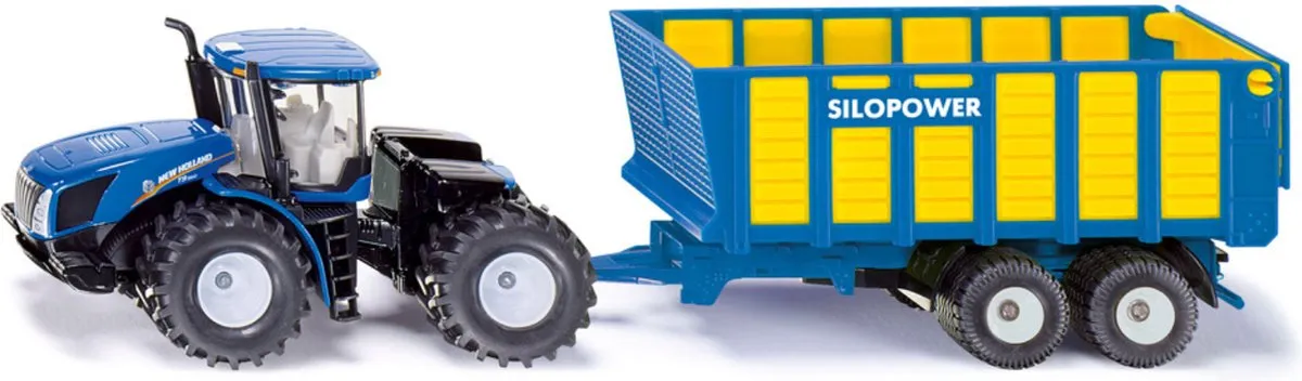 SIKU 1947 New Holland Tractor met Silagewagen 1:50