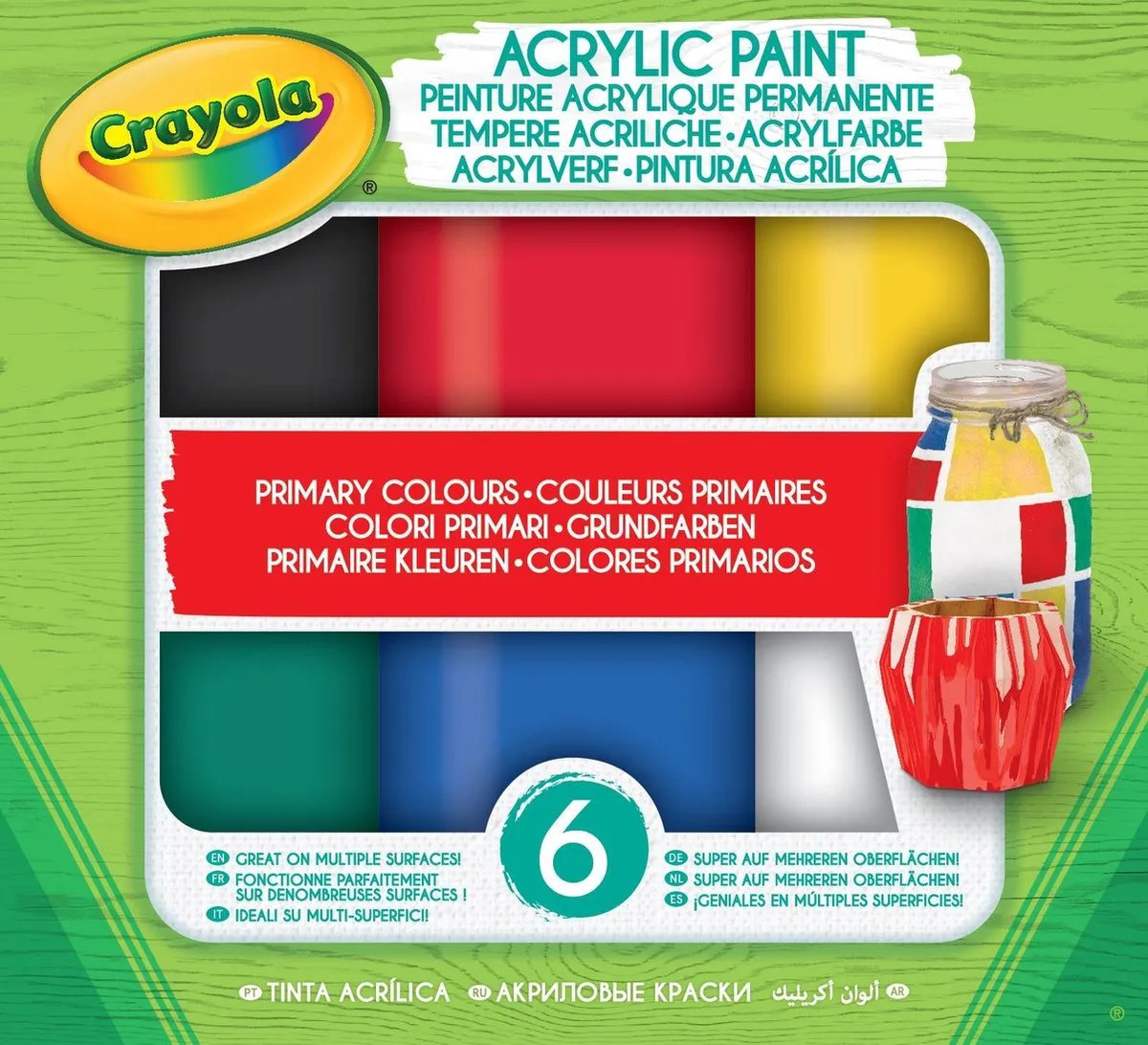 Crayola Acrylverf Primaire Tinten 6x59ml