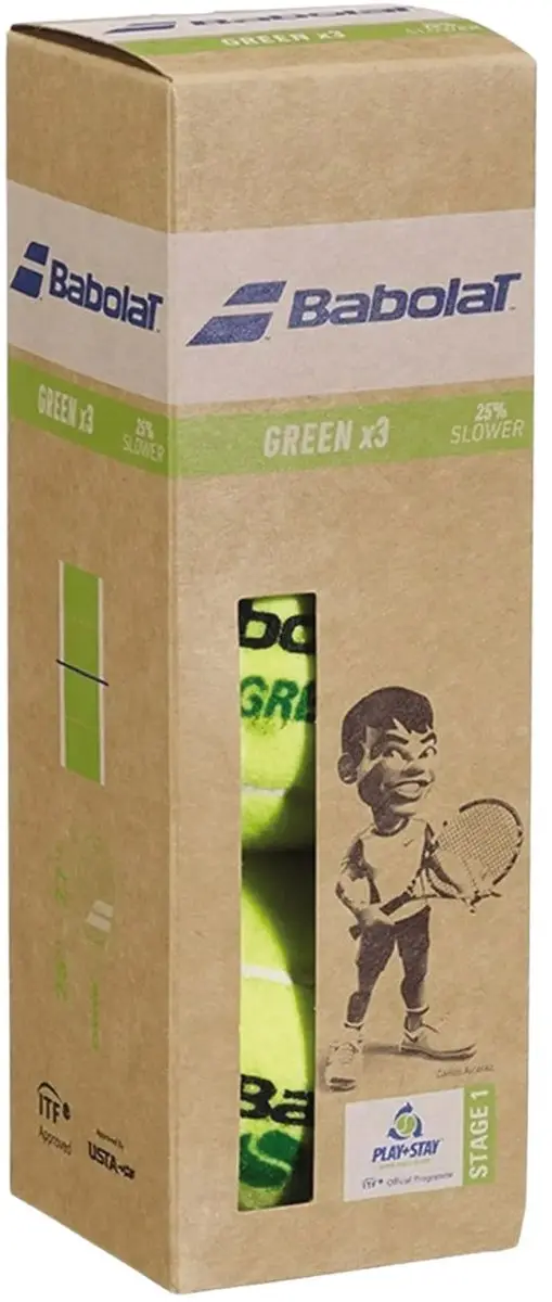 Babolat TennisballenKinderen Green X3 (3-can)