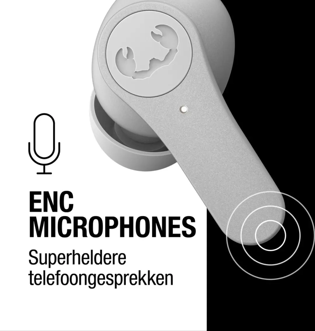 Fresh ’n Rebel Twins Rise 3TW3500 Oordopjes - Noise Cancelling - 30 Uur - Ice Grey - afbeelding 5 van 6