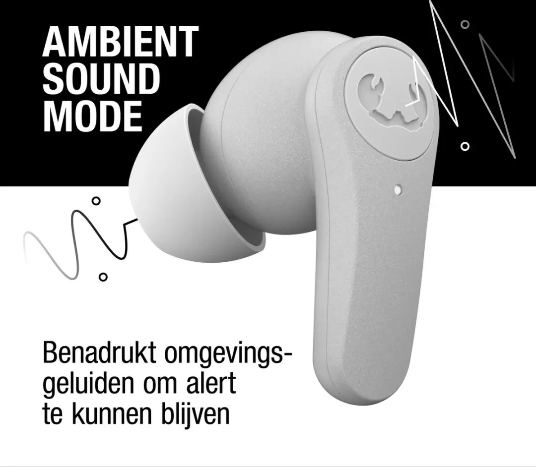 Fresh ’n Rebel Twins Rise 3TW3500 Oordopjes - Noise Cancelling - 30 Uur - Ice Grey - afbeelding 6 van 6